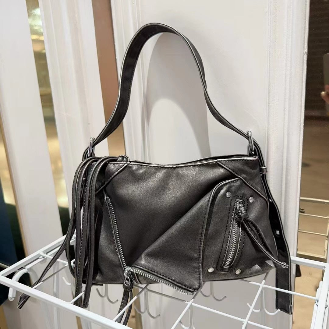 Zipper Shoulder Crossbody Bag Vintage Harajuku Style