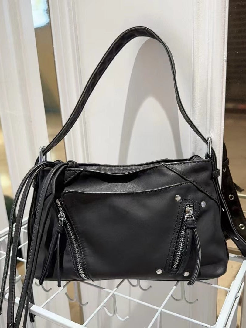 Zipper Shoulder Crossbody Bag Vintage Harajuku Style