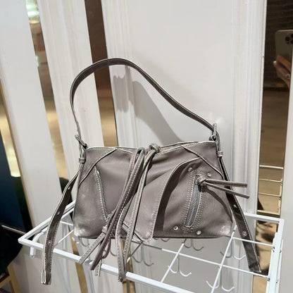Zipper Shoulder Crossbody Bag Vintage Harajuku Style