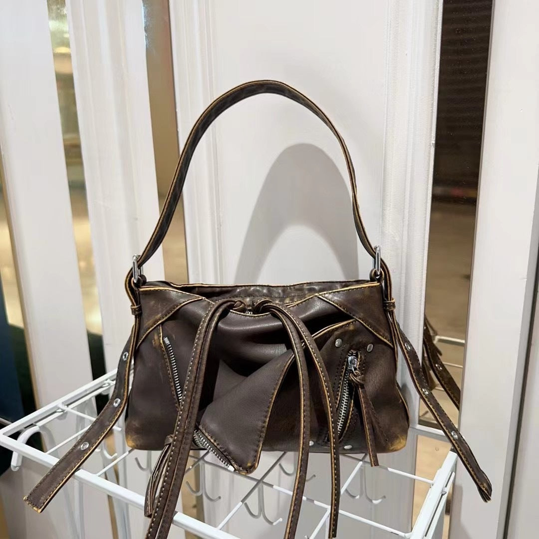Zipper Shoulder Crossbody Bag Vintage Harajuku Style