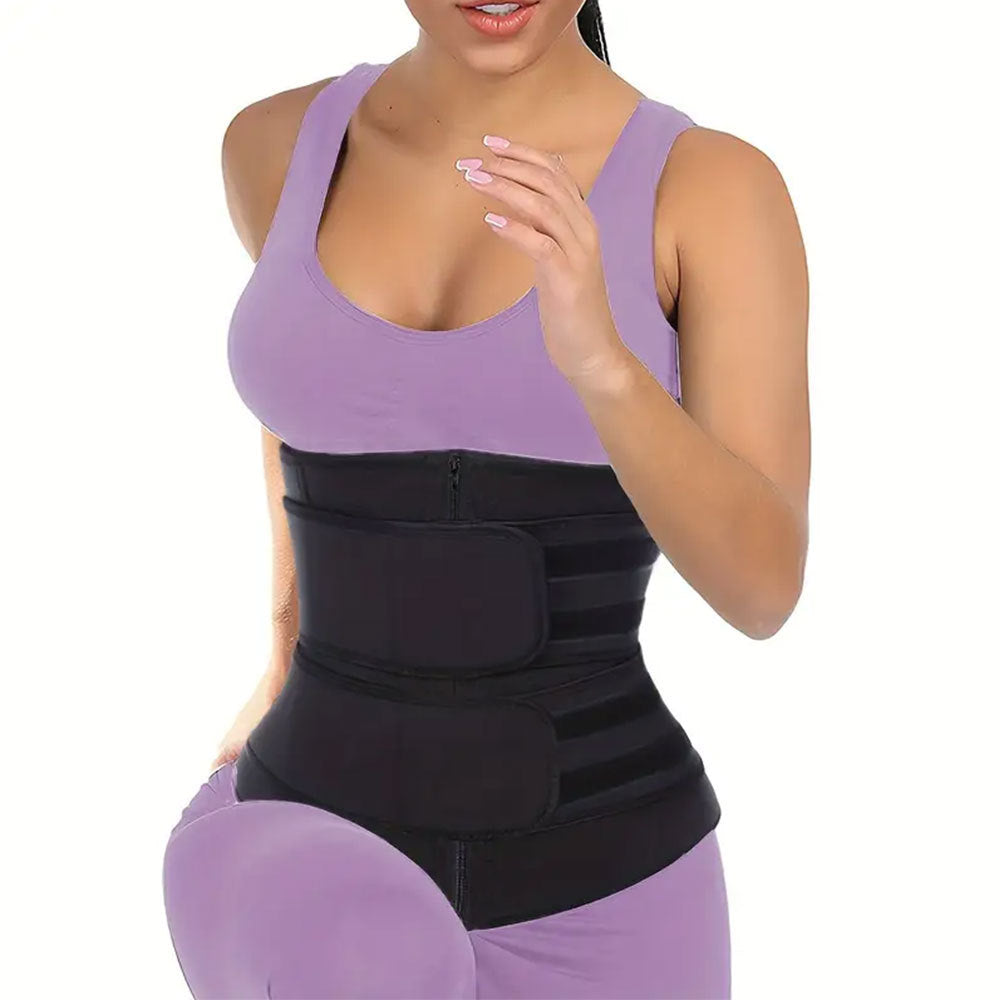 Zippered abdominal tightening belt