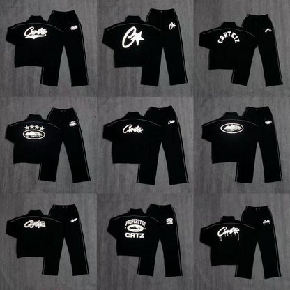 Zippered Casual Pants Set