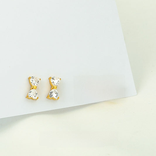 Zircon Accent Steel Earrings