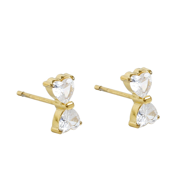Zircon Accent Steel Earrings