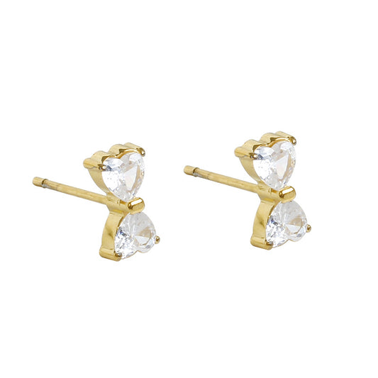 Zircon Accent Steel Earrings