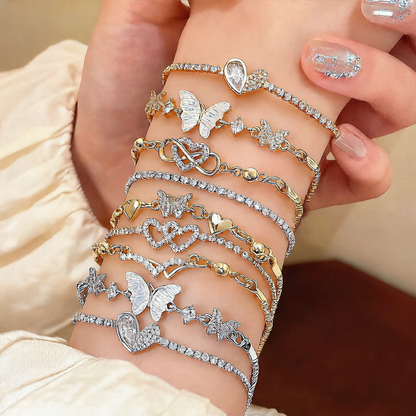 Zircon Butterfly Love Bracelet