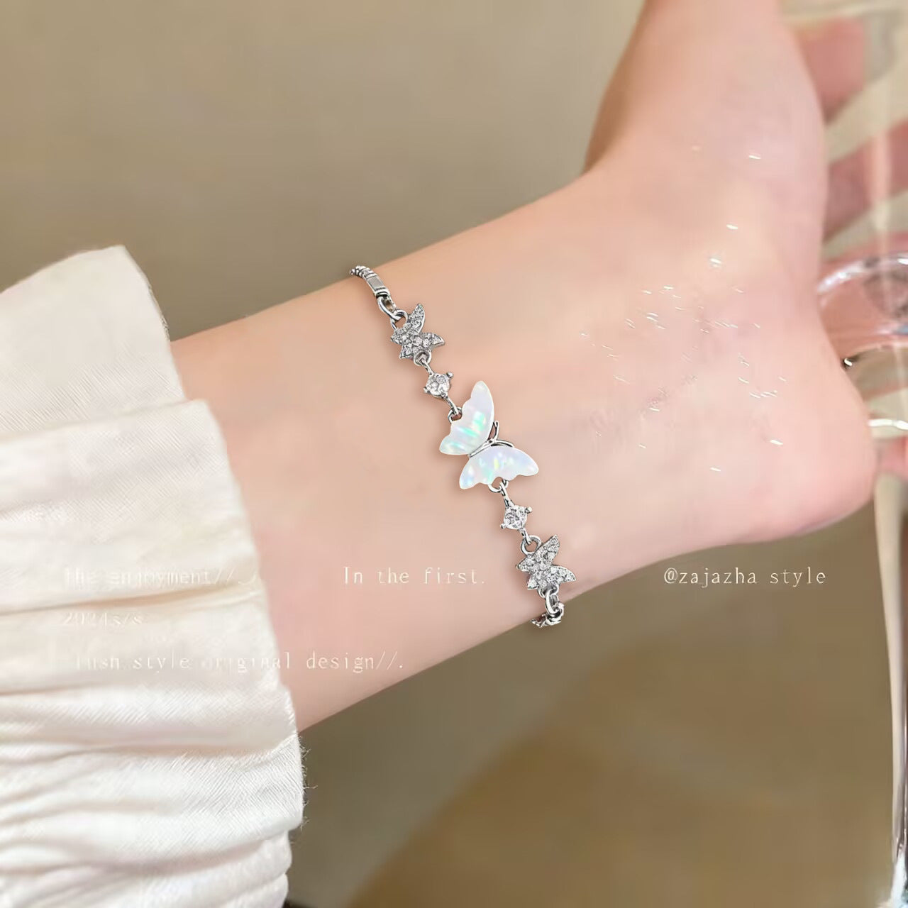 Zircon Butterfly Love Bracelet