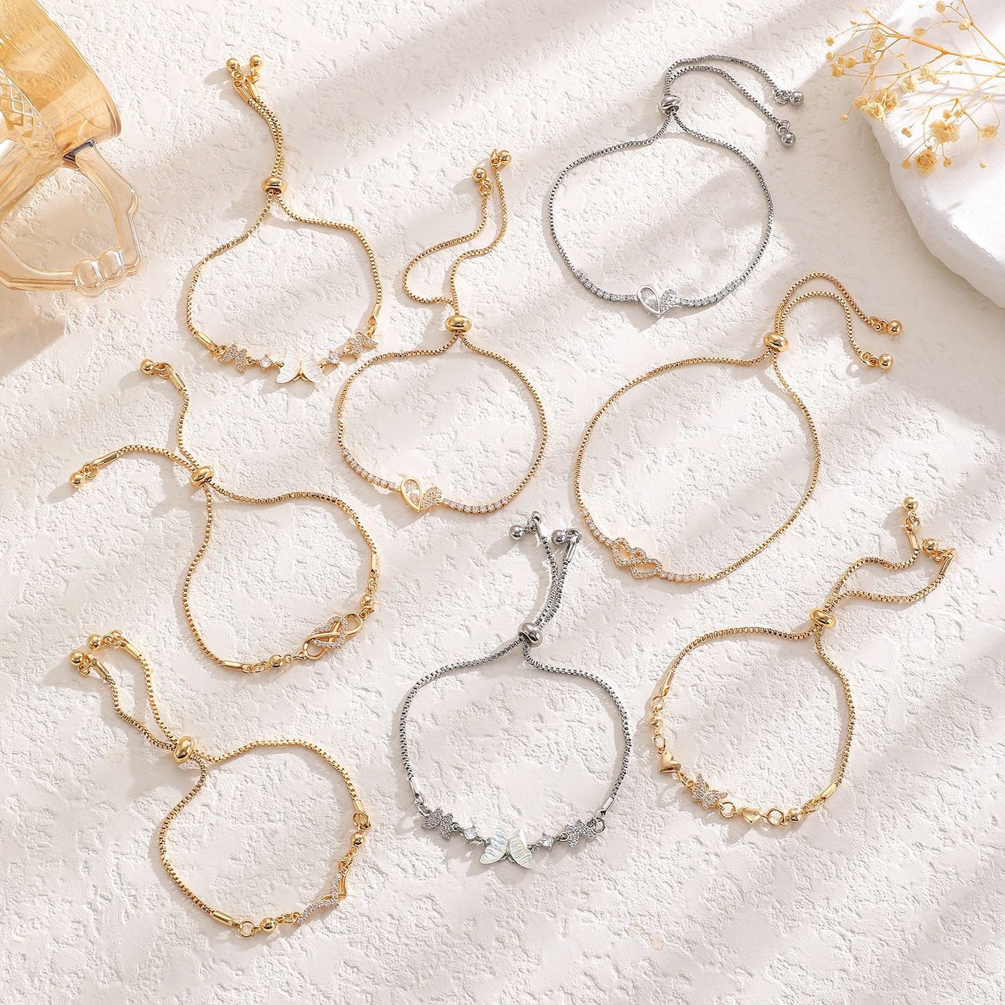 Zircon Butterfly Love Bracelet