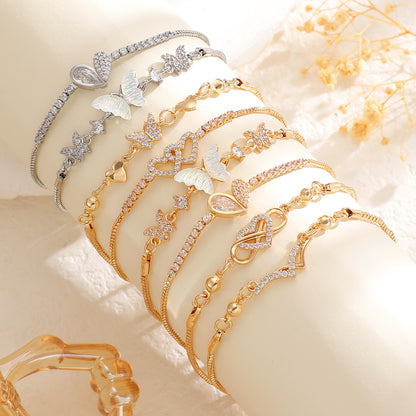 Zircon Butterfly Love Bracelet