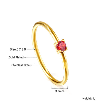 Zircon color-diamond ring