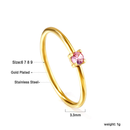 Zircon color-diamond ring