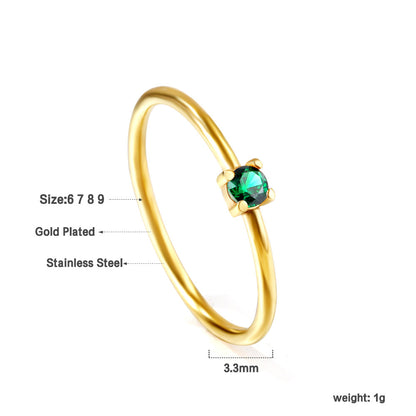 Zircon color-diamond ring