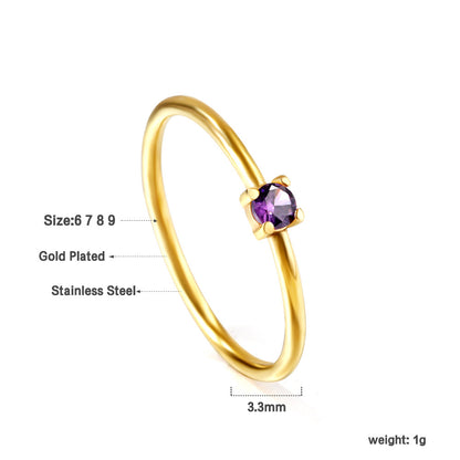 Zircon color-diamond ring