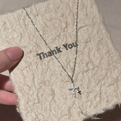 Zircon Cross Necklace