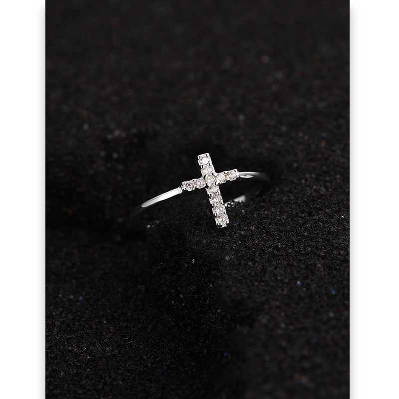 Zircon Cross Ring