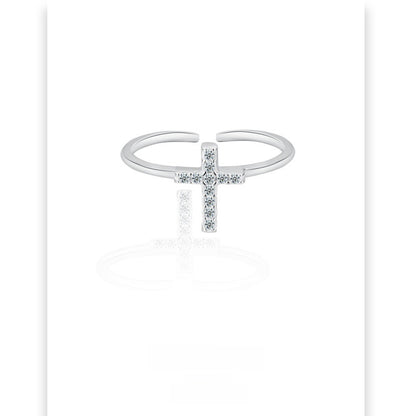 Zircon Cross Ring