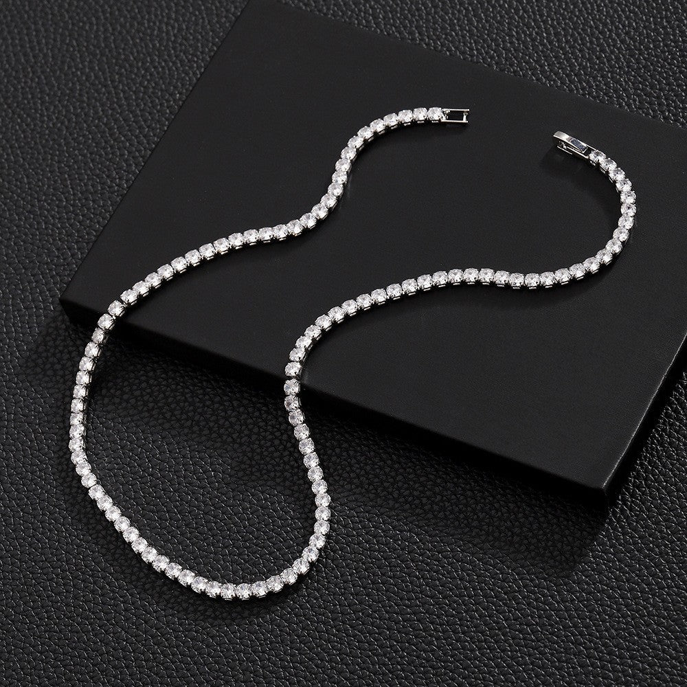 Zircon Cuban Chain Necklace