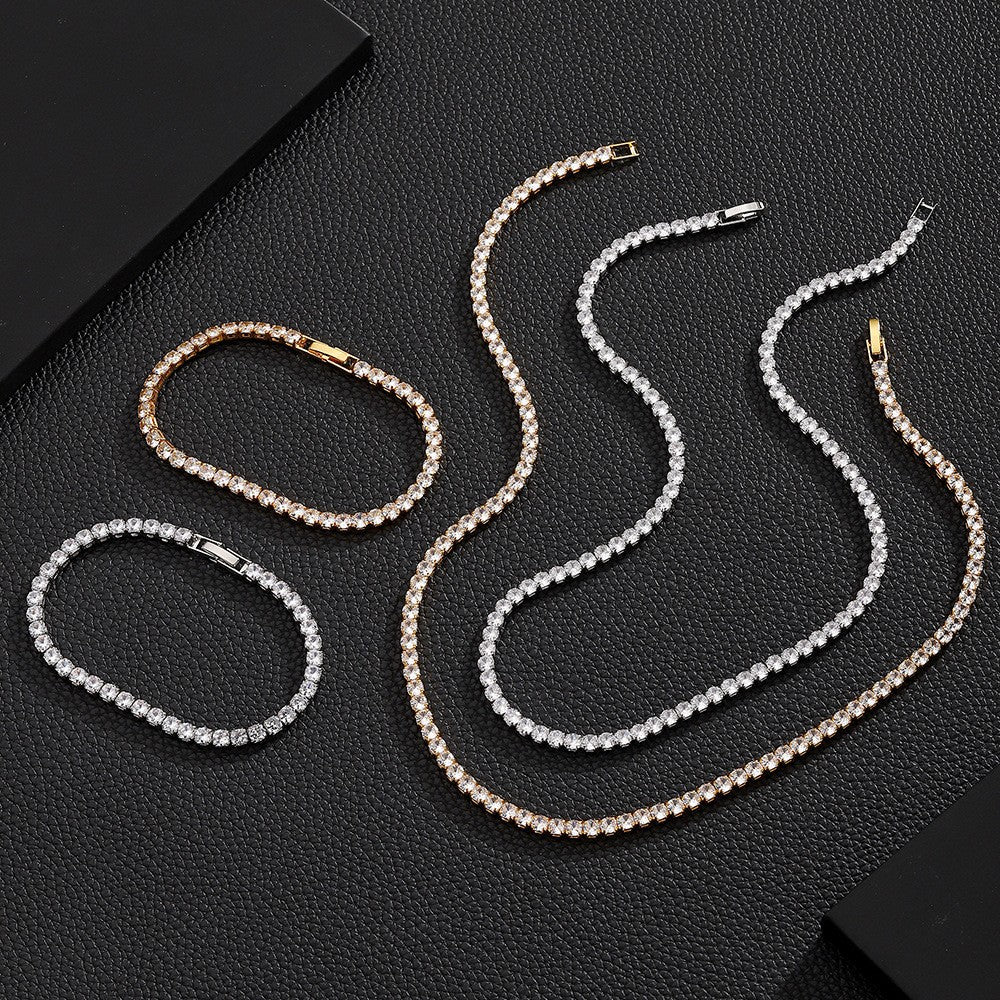 Zircon Cuban Chain Necklace