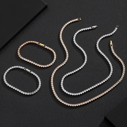 Zircon Cuban Chain Necklace
