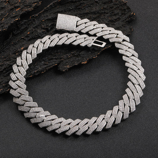 Zircon Diamond Cuban Chain Necklace