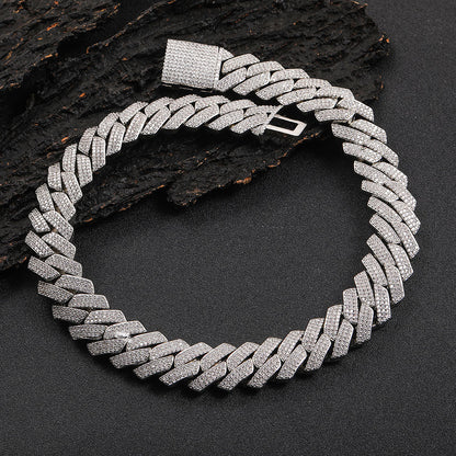 Zircon Diamond Cuban Chain Necklace