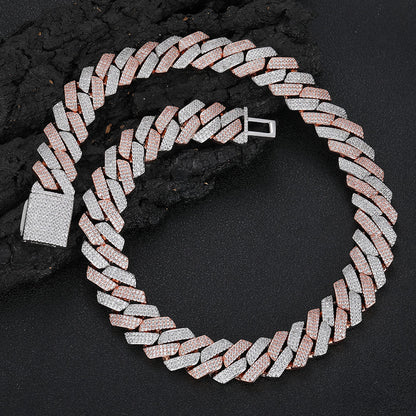 Zircon Diamond Cuban Chain Necklace