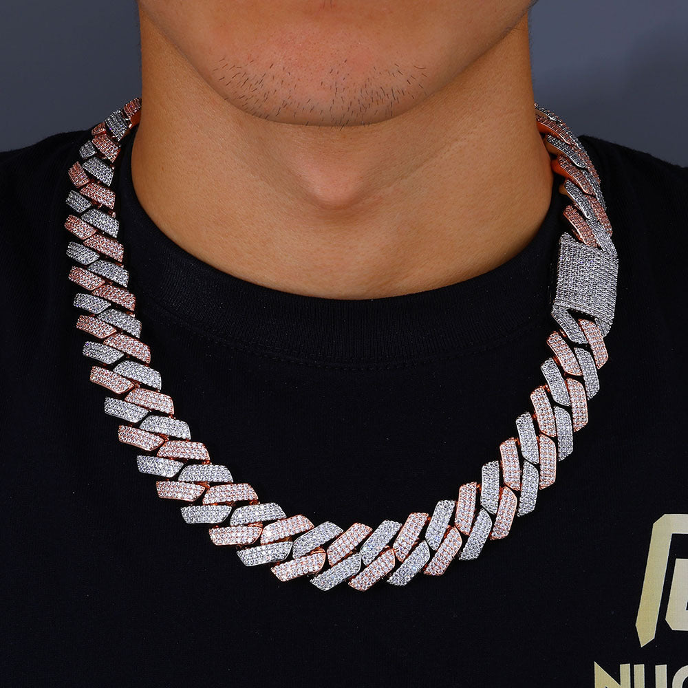 Zircon Diamond Cuban Chain Necklace