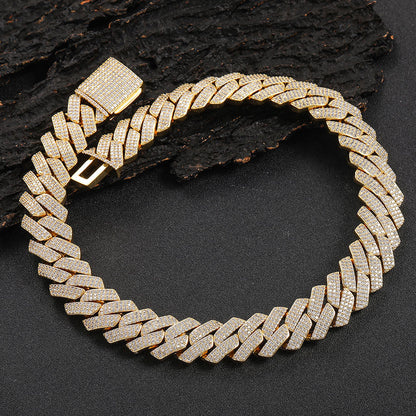Zircon Diamond Cuban Chain Necklace