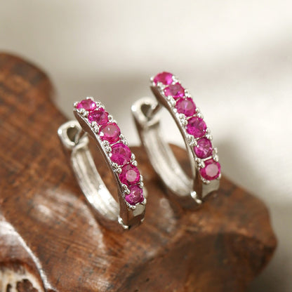 Zircon Earrings Copper Circle Ear Bone Ring