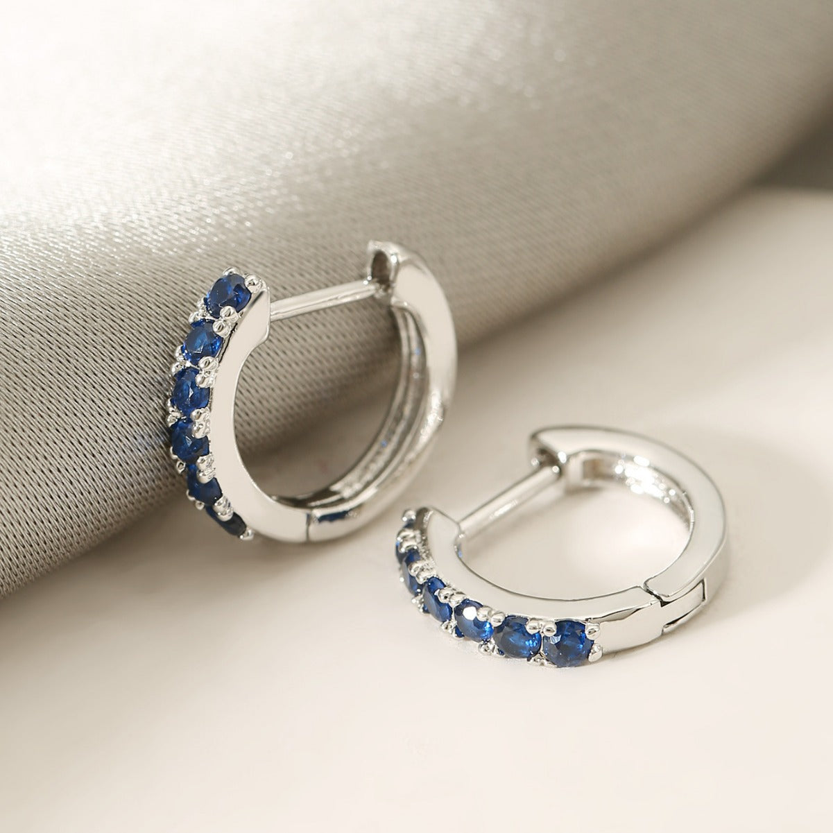Zircon Earrings Copper Circle Ear Bone Ring