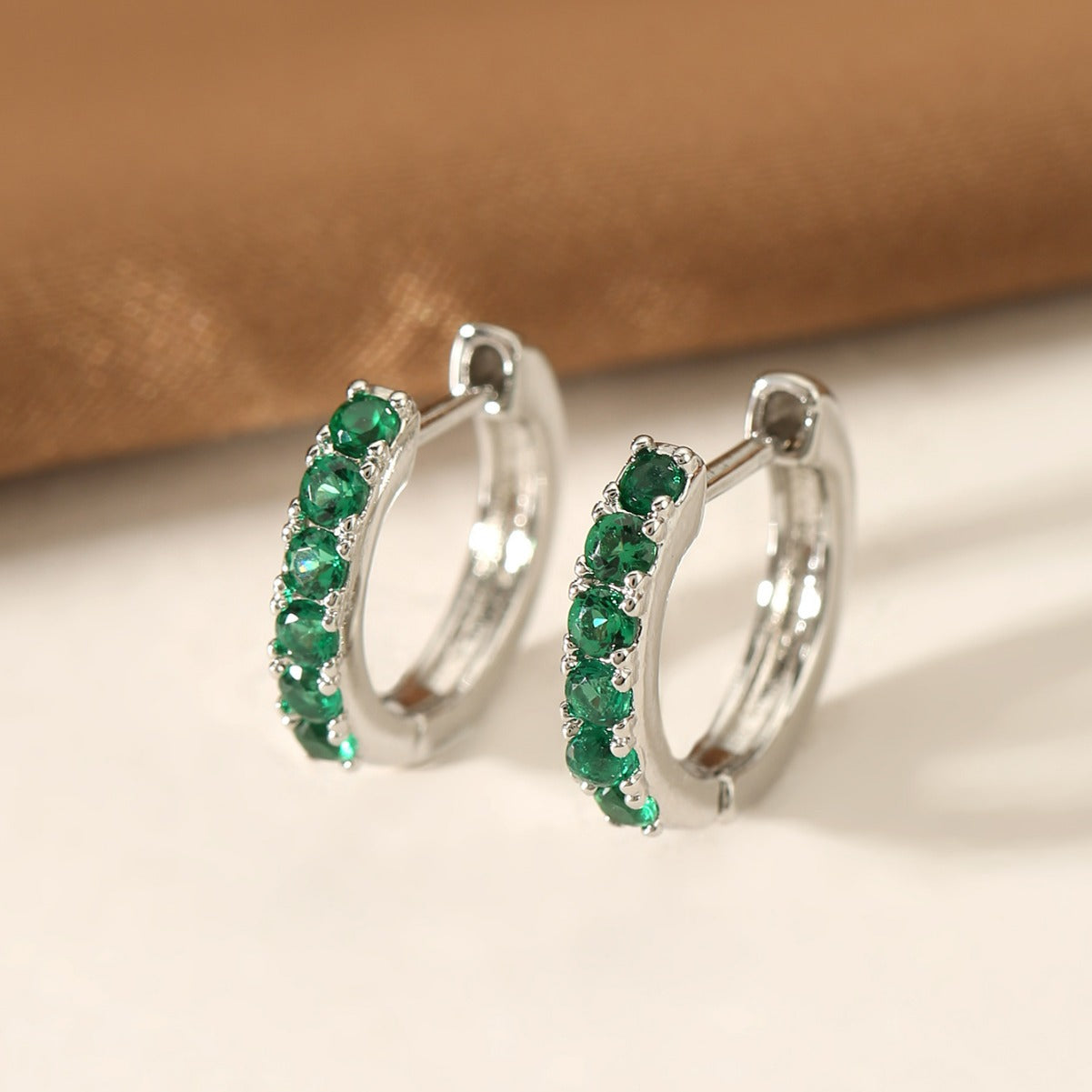 Zircon Earrings Copper Circle Ear Bone Ring