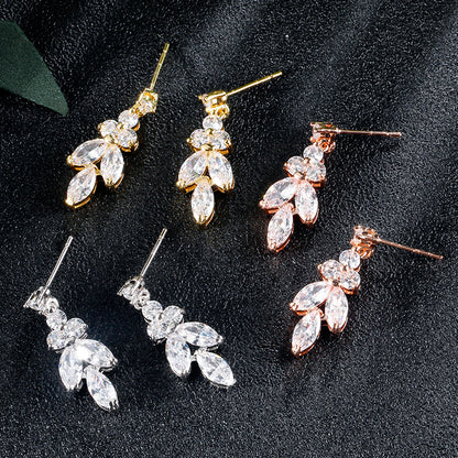 Zircon earrings