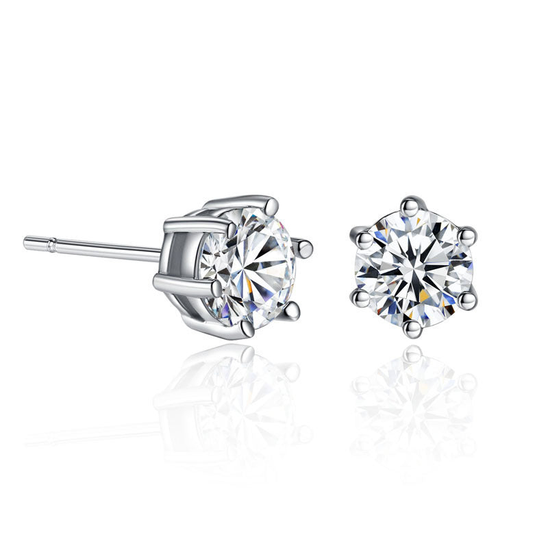 Zircon Eight-Heart Eight-Arrow Necklace Earring Ring Set