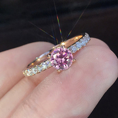 Zircon Engagement Wedding Ring