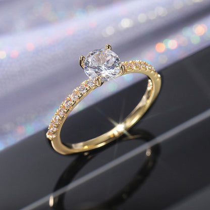 Zircon Engagement Wedding Ring
