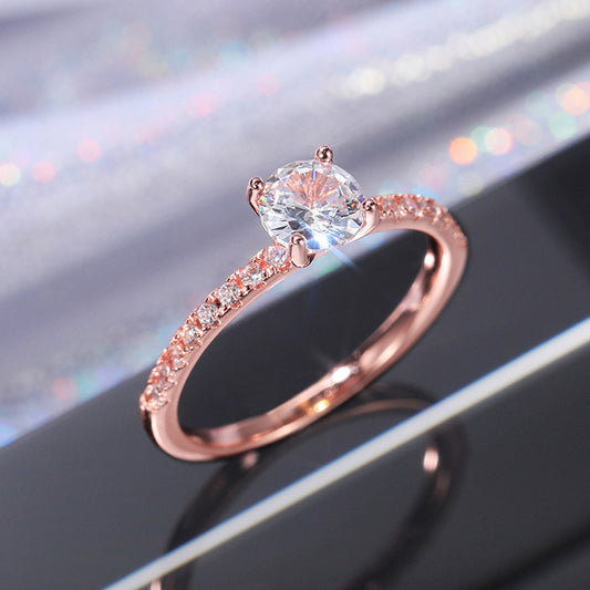 Zircon Engagement Wedding Ring