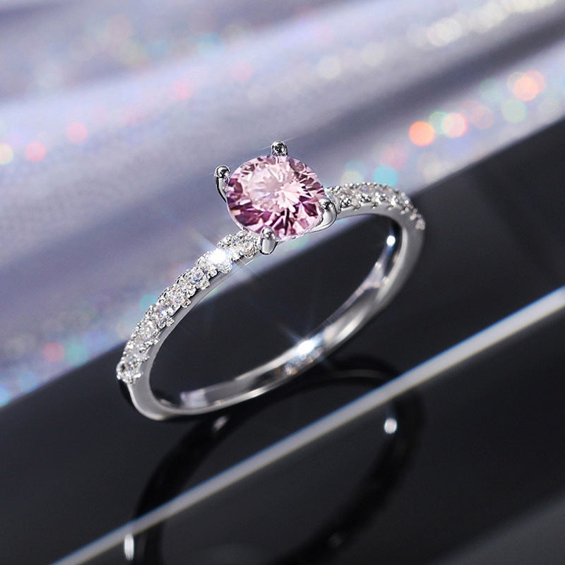 Zircon Engagement Wedding Ring