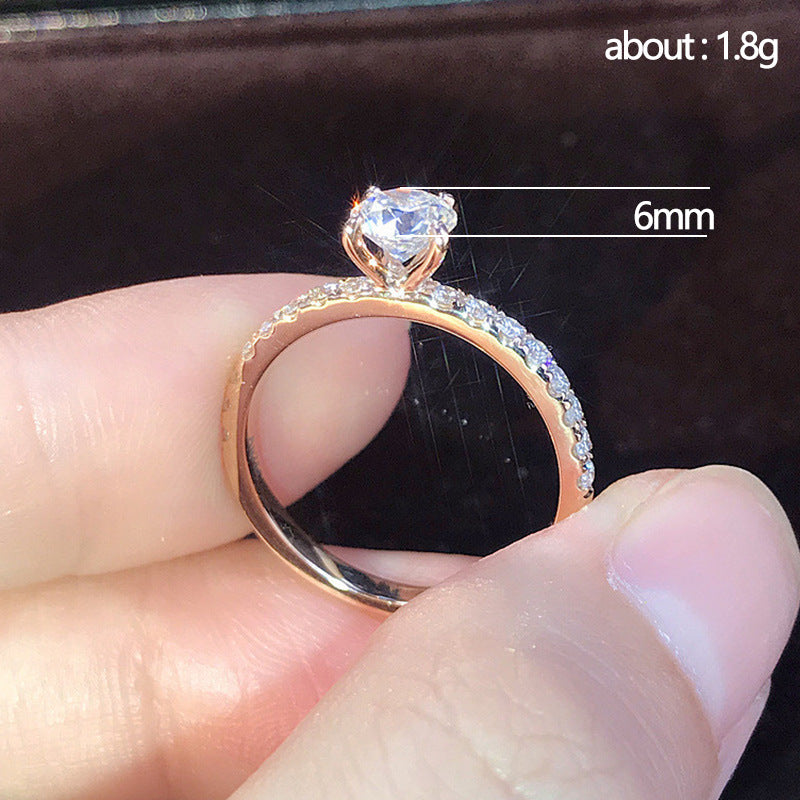 Zircon Engagement Wedding Ring
