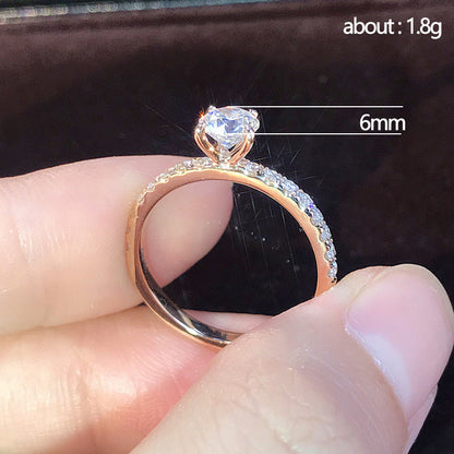 Zircon Engagement Wedding Ring