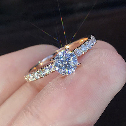 Zircon Engagement Wedding Ring