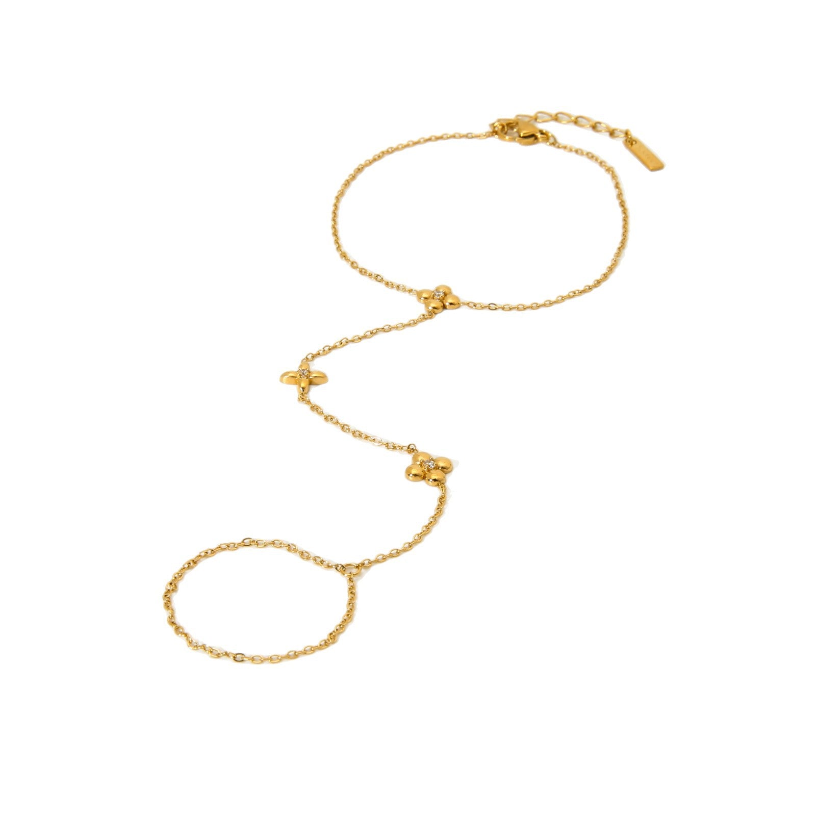 Zircon Flower Stainless Steel Bracelet