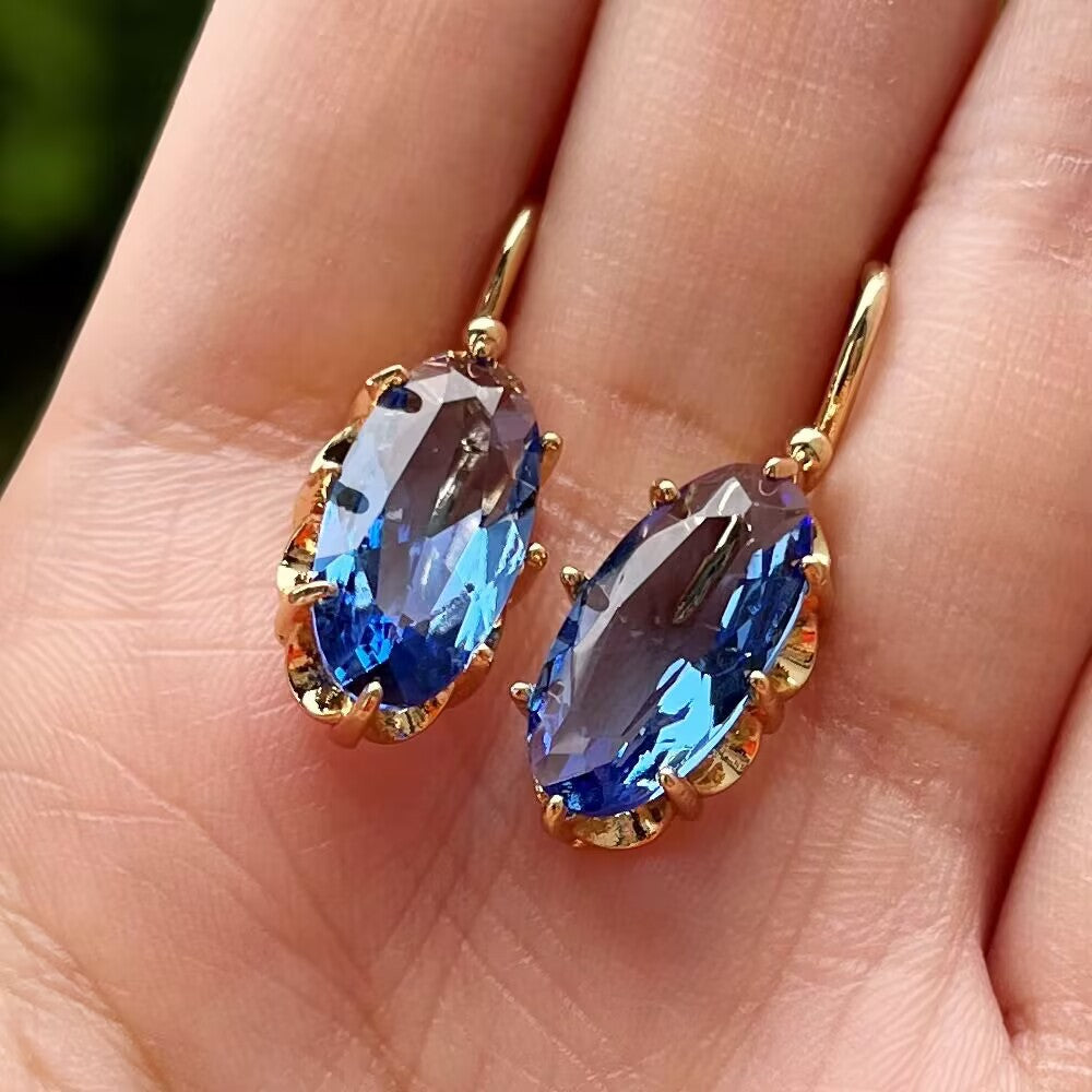 Zircon Gemstone Multilayer Earrings