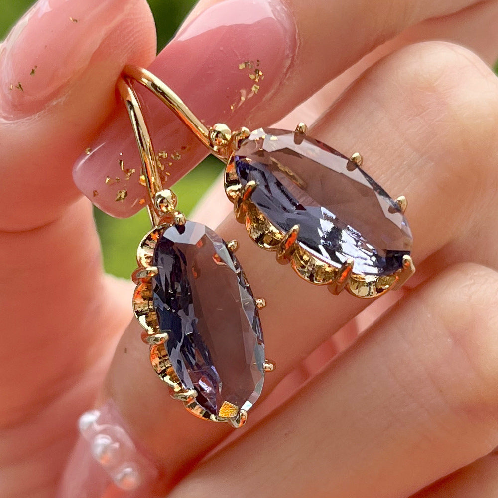 Zircon Gemstone Multilayer Earrings