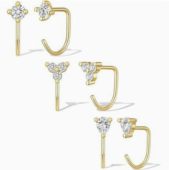 Zircon Geometric Earrings Set