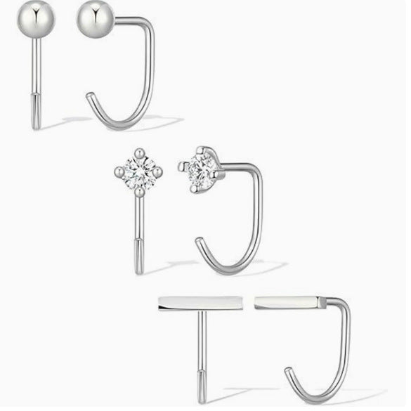 Zircon Geometric Earrings Set