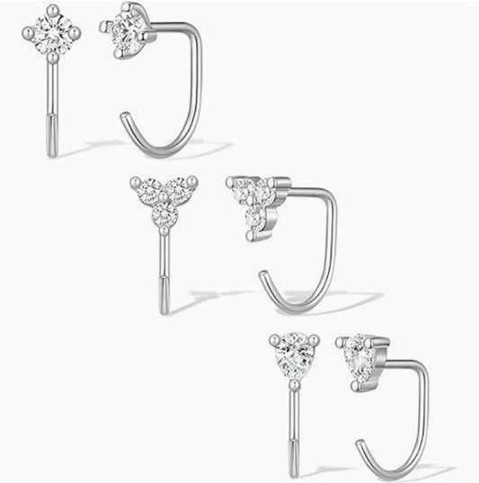 Zircon Geometric Earrings Set