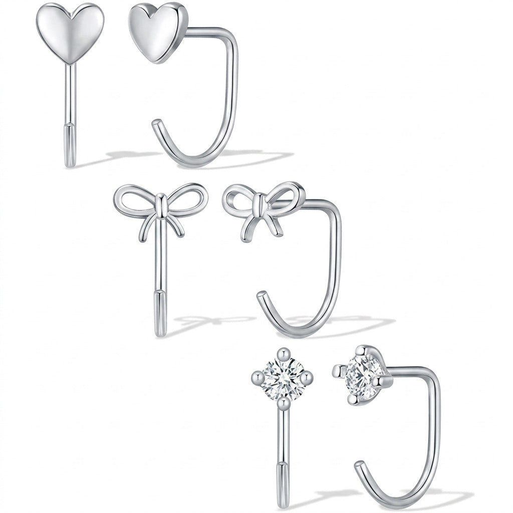 Zircon Geometric Earrings Set