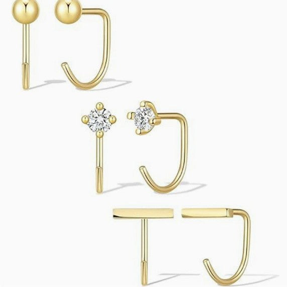 Zircon Geometric Earrings Set
