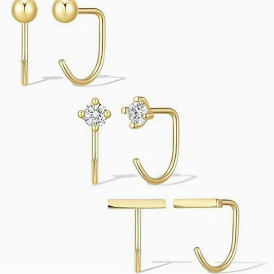 Zircon Geometric Earrings Set