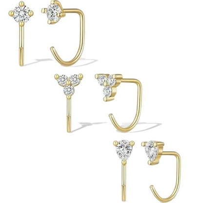 Zircon Geometric Earrings Set